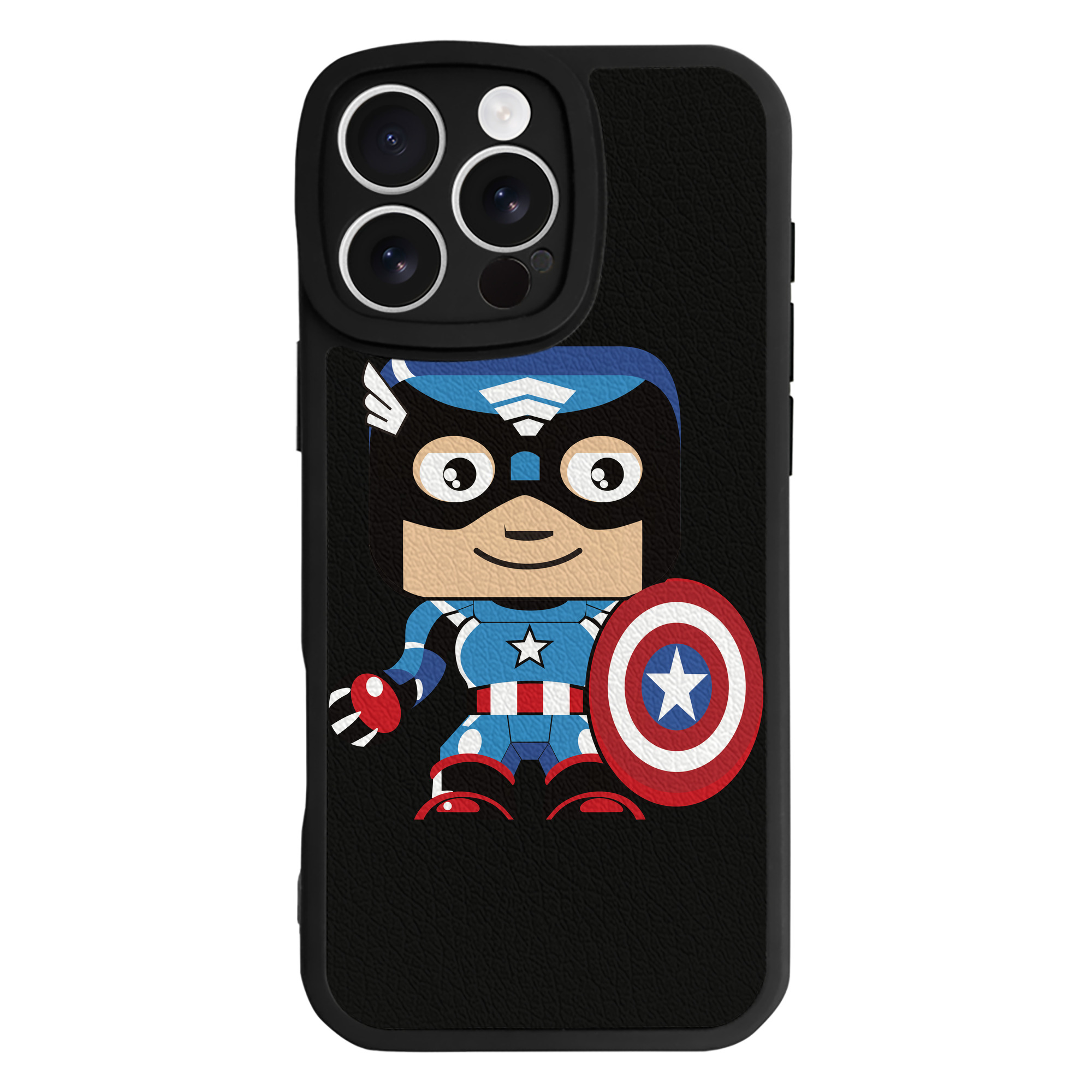 （画像用） アベンジャーズ The Avengers 【iPhone 16シリーズ対応】シリコンスマホケース（レザー調） 材質：シリコン